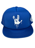 Royal Blue Drip Trucker Fitted baseball hat